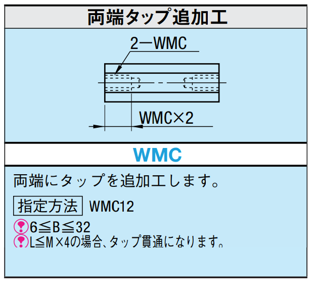 両端タップ追加工[WMC] イラスト