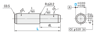 段付ノックピン　【金型用標準部品】 