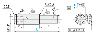 段付ノックピン　【金型用標準部品】 