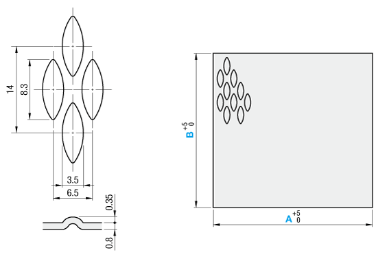 エンボスシュータ板 