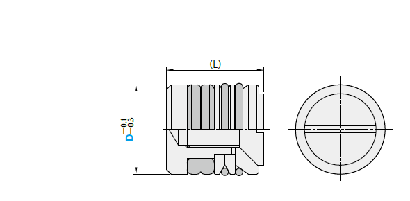 冷却穴止め栓 -耐熱150℃- 外形図1