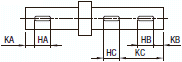 駆動軸　ツバ付タイプ:関連画像