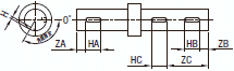 駆動軸　ツバ付タイプ:関連画像