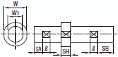 駆動軸　ツバ付タイプ:関連画像