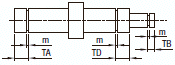 駆動軸ツバ付１段タイプ:関連画像