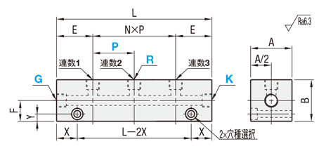 油圧・水圧用ブロックマニホールド　－横貫通穴・縦半貫通穴タイプ－:関連画像