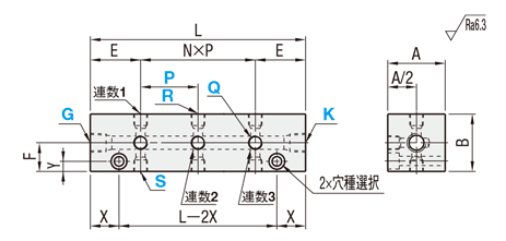 油圧・水圧/エア用ブロックマニホールド　－横貫通穴・Ｔ字穴タイプ－:関連画像