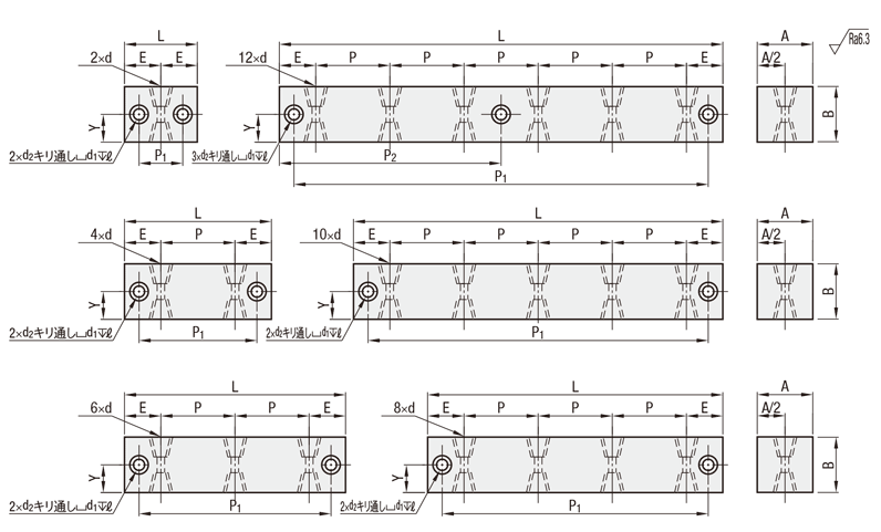 油圧・水圧用/エア用ブロックターミナル　－縦貫通穴タイプ－:関連画像