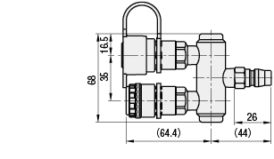 エア用カプラー　分岐タイプ　２連固定:関連画像