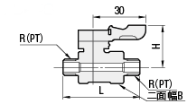 小型ボールバルブ　ステンレスタイプ　ＰＴオス・ＰＴオス:関連画像