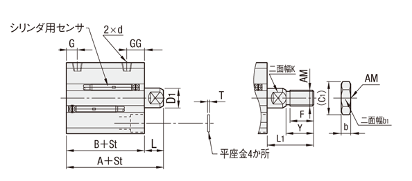 薄型シリンダ:関連画像