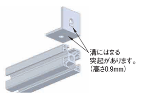 ６シリーズ（溝幅８ｍｍ）用薄型ステンレスブラケット:関連画像