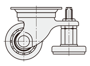 アジャスタ付キャスタ　重荷重一体型タイプ:関連画像