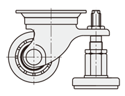 アジャスタ付キャスタ　重荷重一体型タイプ:関連画像