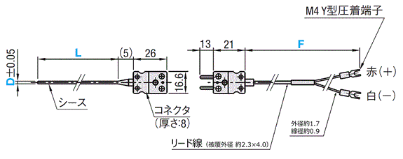 温度センサ　コネクタタイプ:関連画像