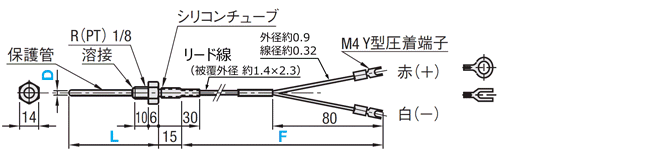 温度センサ　テーパねじタイプ:関連画像