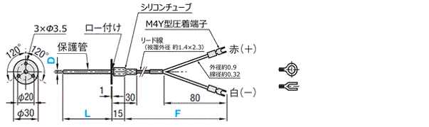 温度センサ　フランジタイプ：関連画像