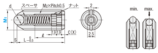 ボールプランジャ　荷重可変タイプ:関連画像