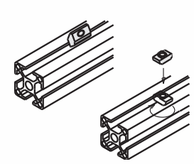 ５シリーズ（溝幅６ｍｍ）２０・２５・４０角アルミフレーム用板バネ付き後入れロックナット 関連画像2_先入れ/後入れの違い