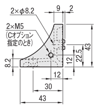 ８－４５シリーズ（溝幅１０ｍｍ）－１列溝用－片側突起付ブラケット:関連画像