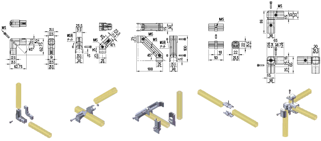 ファクトリーフレーム用ジョイント:関連画像