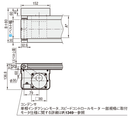 平ベルトコンベヤ　ＳＶシリーズ　蛇行抑制桟付ヘッド駆動２溝フレーム　φ３０:関連画像