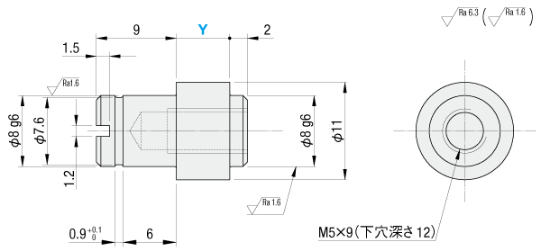 コンベヤ用片持ちピンC:関連画像