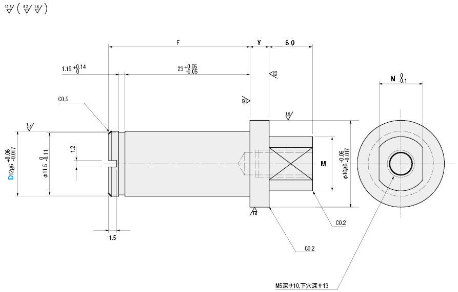 コンベヤ用片持ちピンD:関連画像