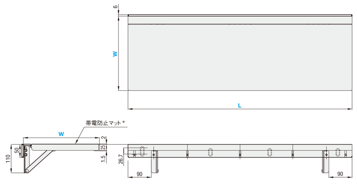 コンベヤ用作業台－折りたたみタイプ－:関連画像