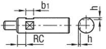 シャフト 片端段付めねじスパナ溝付き 関連画像5_追加工詳細