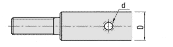 シャフト　片端おねじ・片端めねじ 逃げ溝スパナ溝付き/キリ穴付き 関連画像1_メッキ?離について