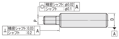 シャフト　片端おねじ・片端めねじ 逃げ溝スパナ溝付き/キリ穴付き 関連画像1