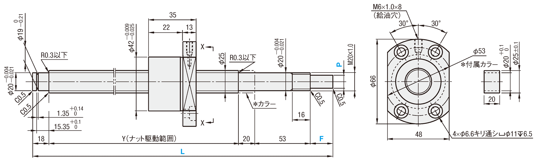 精密ボールねじ　　軸径φ12　リード2・4・5・10:関連画像