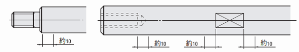 シャフト　両端おねじキリ穴付タイプ・スパナ溝付タイプ 関連画像1_硬度低下範囲