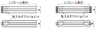 ８シリーズ（溝幅１０ｍｍ）組込み済みフレーム　先入れダブルジョイントタイプ:関連画像