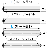 ６シリーズ（溝幅８ｍｍ）　ブラインドジョイント部品　スクリュージョイント組み込み済フレーム:関連画像