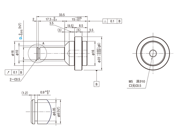 GVコンベヤ用片持ちピン　FXA8-GVTSA:関連画像