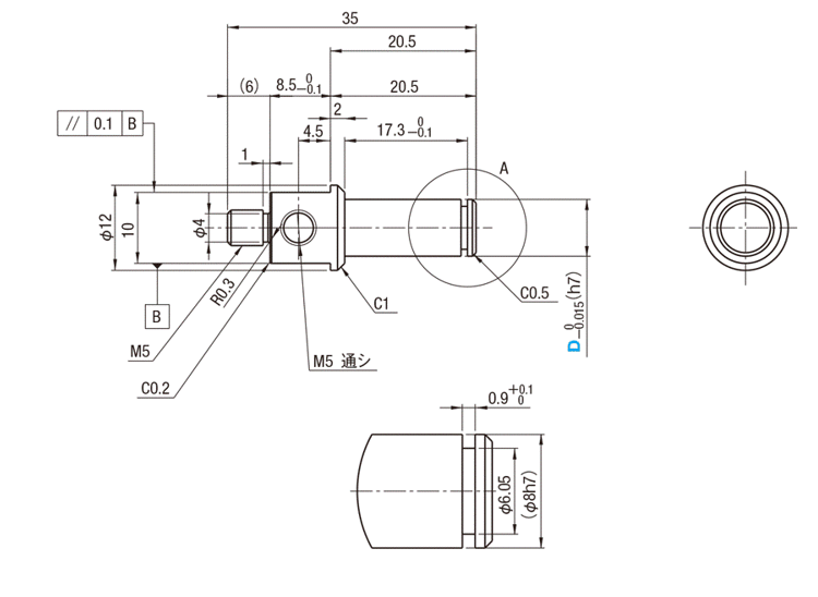 GVコンベヤ用片持ちピン　FXA8-GVT:関連画像