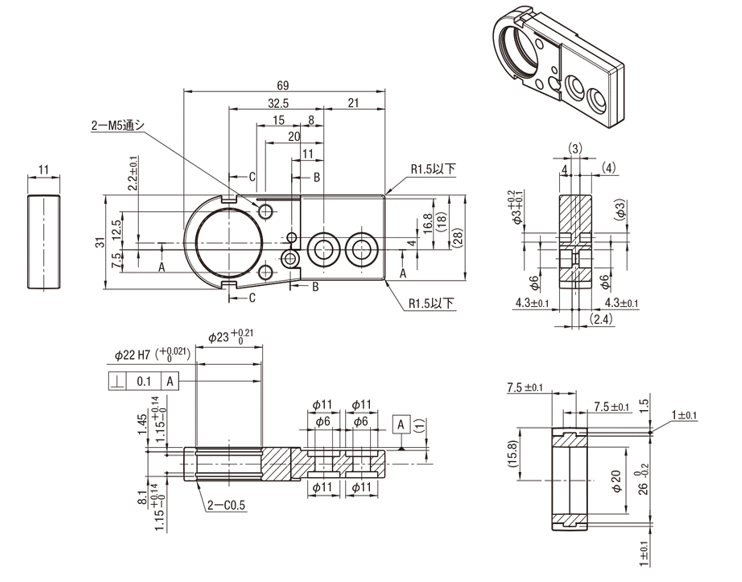 GVコンベヤ用プーリホルダ　PLHDB-GVT:関連画像