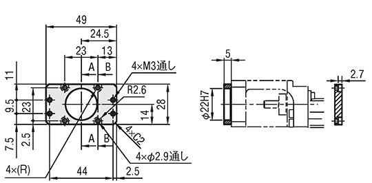 一軸アクチュエータ　LX　標準タイプ:関連画像