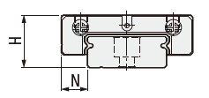 リニアガイド寸法精度イメージ図 