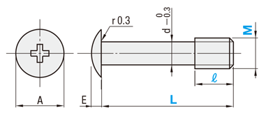 【クリーン洗浄品】カバーボルト　十字穴タイプ:関連画像