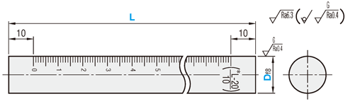 【クリーン洗浄品】スタンド用支柱　目盛付　棒状