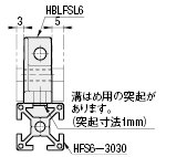 ６シリーズ（溝幅８ｍｍ）－１列溝用－　片リブブラケット:関連画像