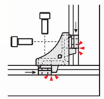 ８シリーズ（溝幅１０ｍｍ）－１列溝用－ナット止ブラケット:関連画像