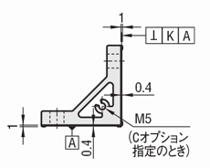 ８シリーズ（溝幅１０ｍｍ）－１列溝用－押出厚型ブラケット（直角加工タイプ）:関連画像