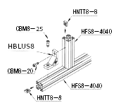 ８シリーズ（溝幅１０ｍｍ）－１列溝用－押出極厚型ブラケット:関連画像