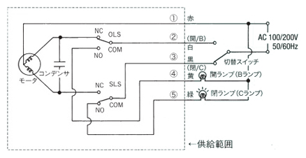 ステンレス鋼製10K小形電動アクチュエータ付ボールバルブ EA型回路図