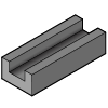 金属凹型ブロック画像