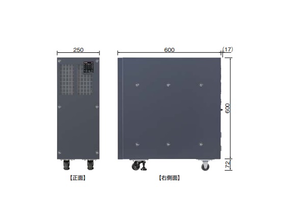 FW-S10-5.0Kの寸法図（単位：mm）